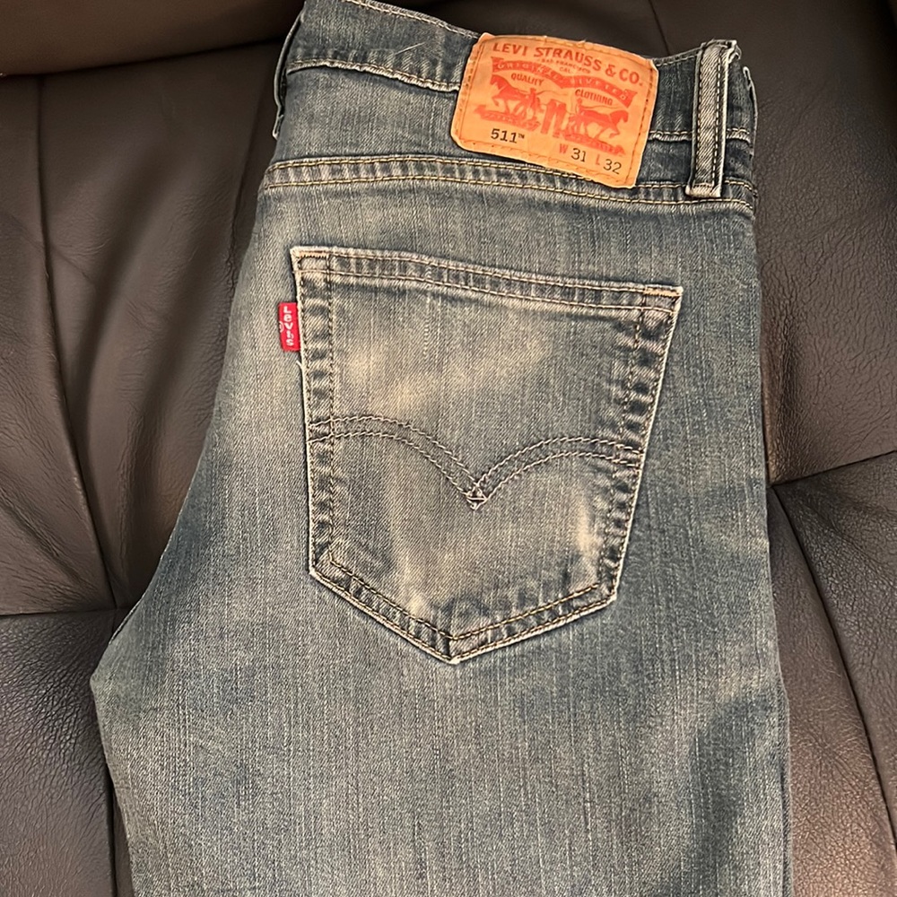 Levi’s 511 Mens Jeans 31x30 Skinny Distressed Stretch